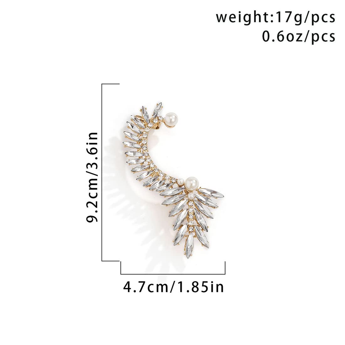 Gotyckie mankiety do uszu z kryształowymi cyrkoniami - idealne dla miłośniczek cosplayu! - obrazek 6