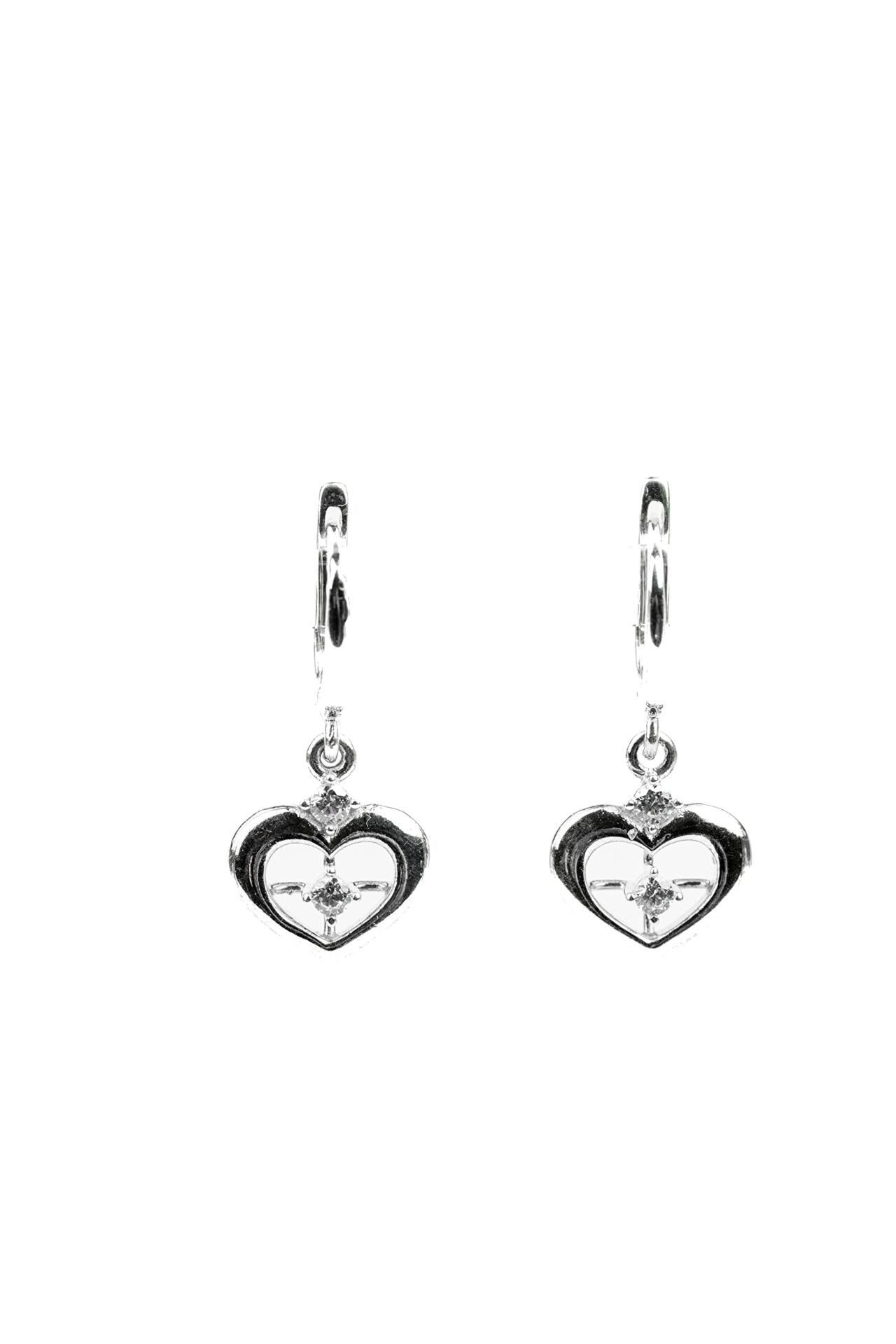 Eleganckie kolczyki srebrne z cyrkoniami AAA - Biżuteria damska z srebra 925 - obrazek 2