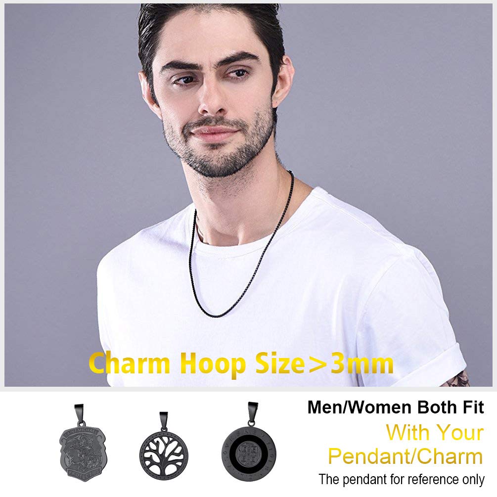 PROSTEEL Męski łańcuszek 3 mm, z zapięciem na karabińczyk, stal nierdz - obrazek 6