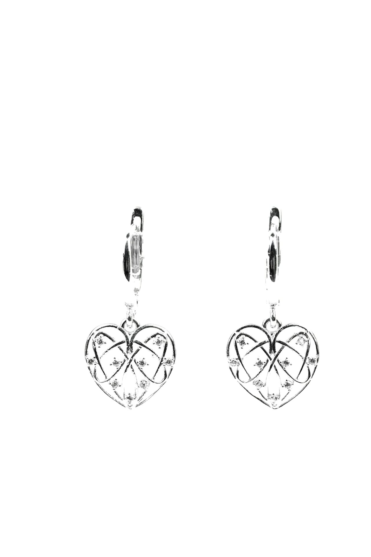 Eleganckie kolczyki srebrne z cyrkoniami AAA - Biżuteria damska z srebra 925 - obrazek 2