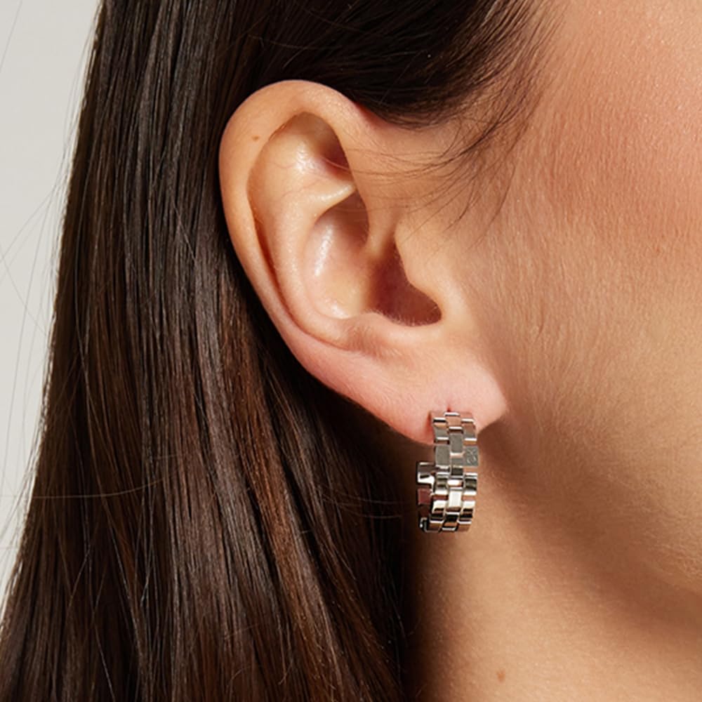 Calvin Klein Damska kolekcja GEOMETRIC Hoop Kolczyki Stal nierdzewna - - obrazek 3