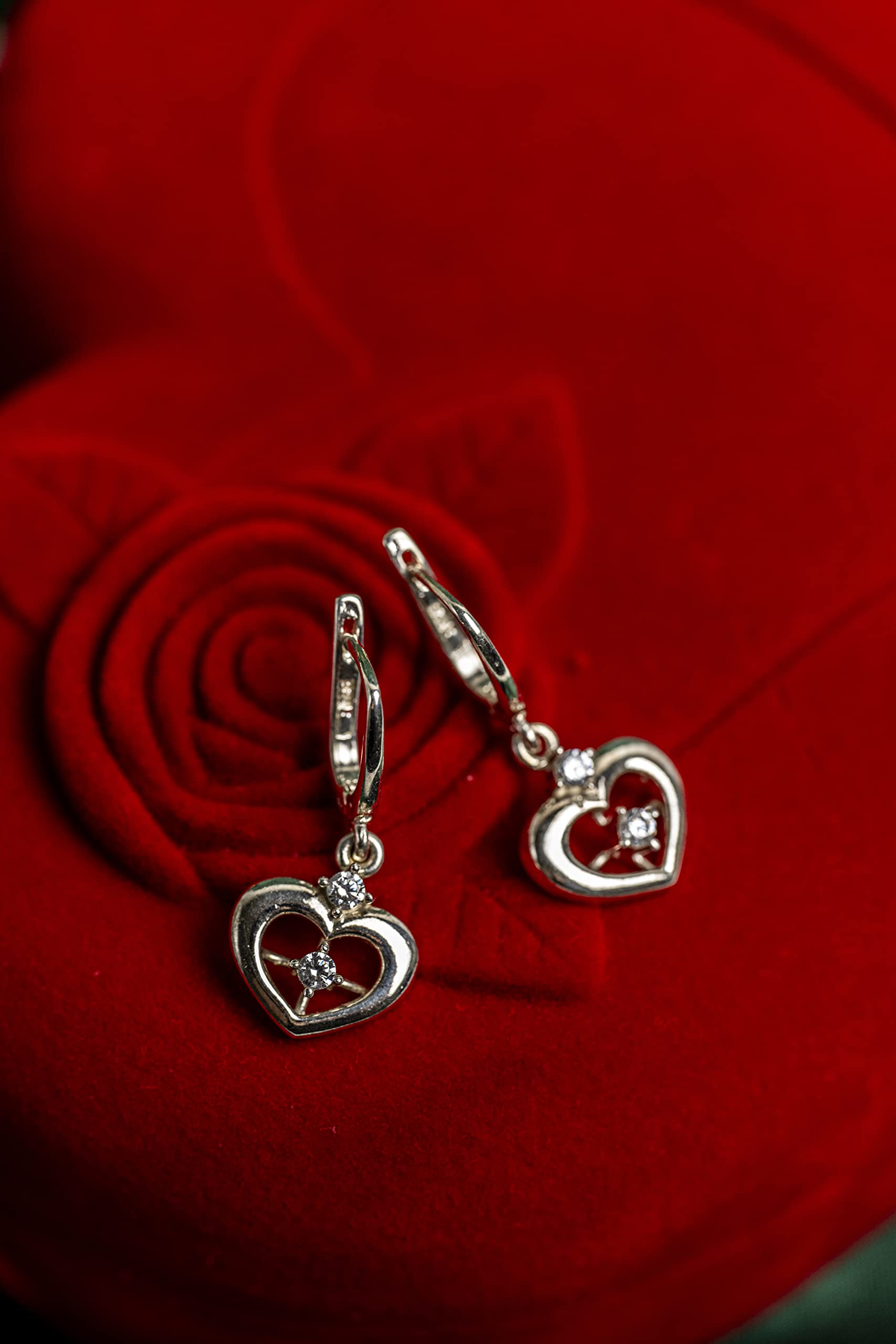 Eleganckie kolczyki srebrne z cyrkoniami AAA - Biżuteria damska z srebra 925 - obrazek 4