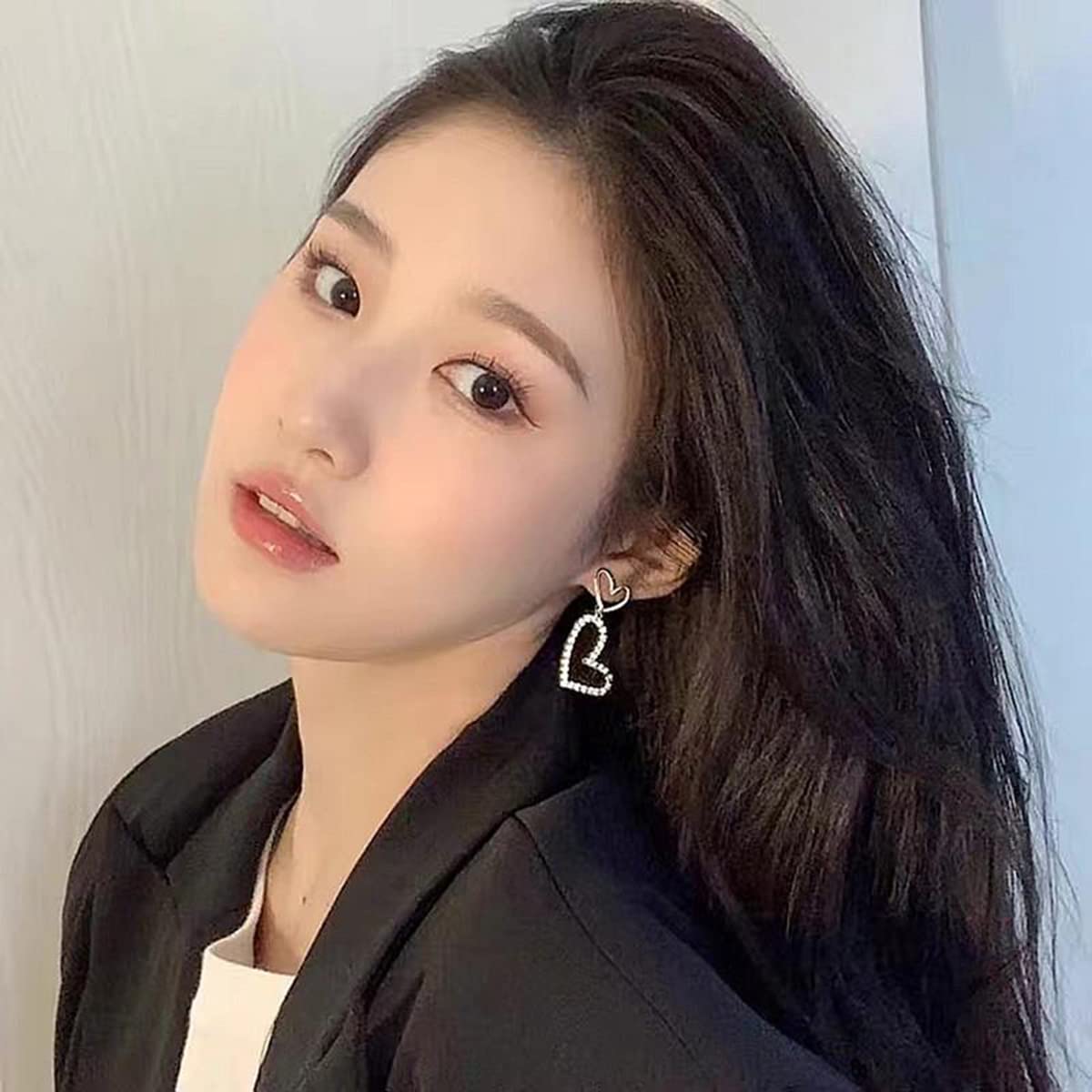 Srebrne igiełki koreańskie perłowe kolczyki w stylu rybiego ogona - letnia luksusowa nowość - obrazek 2