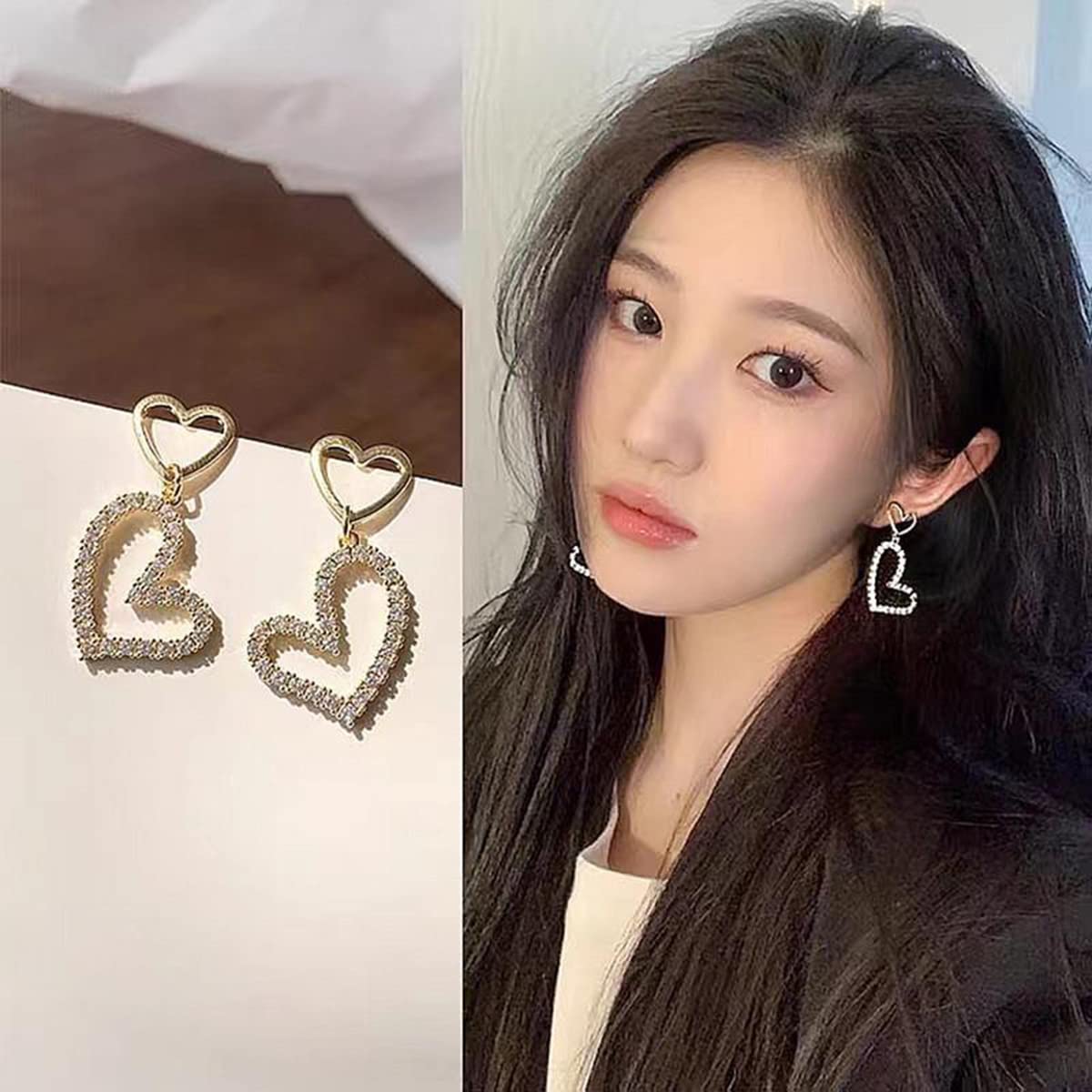 Srebrne igiełki koreańskie perłowe kolczyki w stylu rybiego ogona - letnia luksusowa nowość - obrazek 3