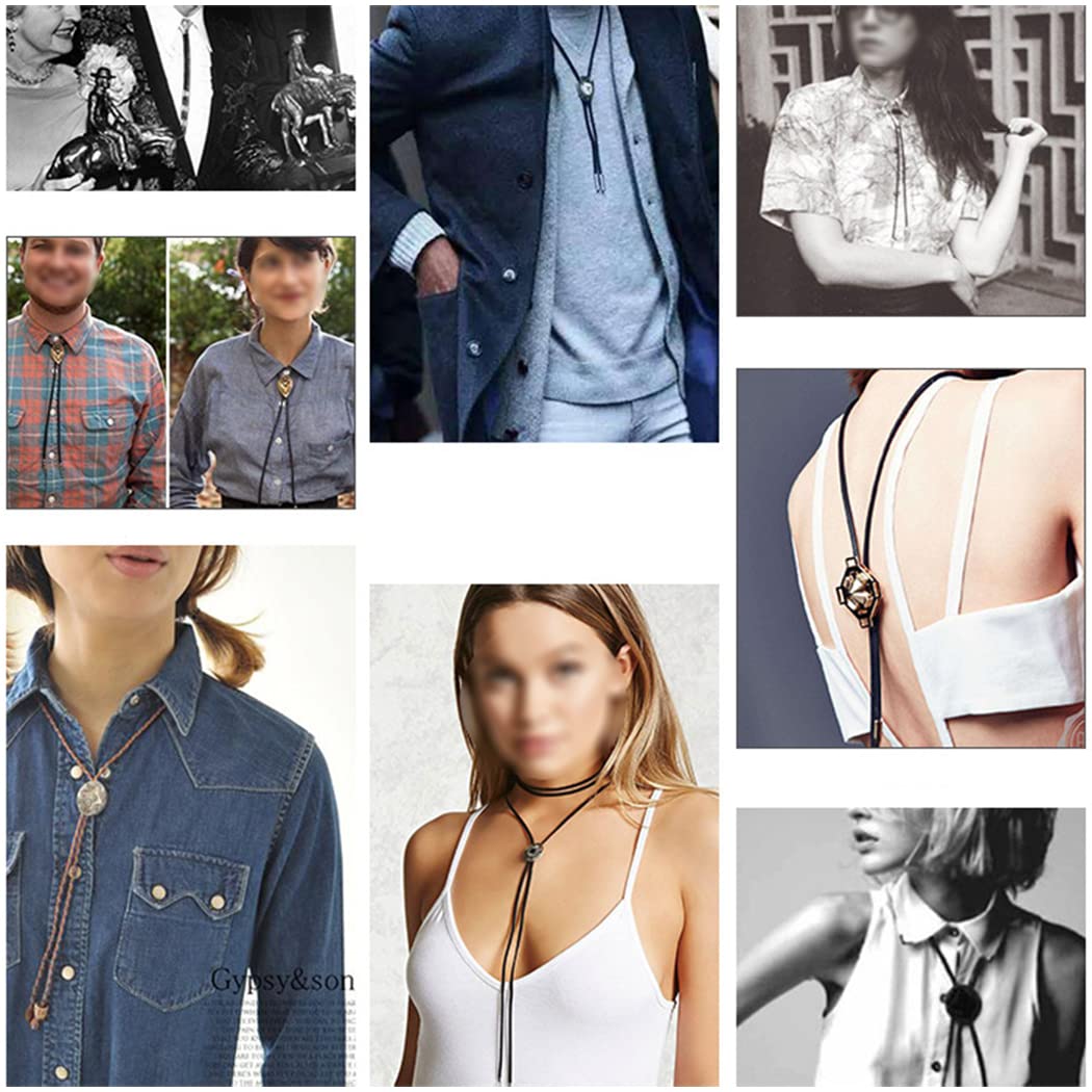 Plemienny pleciony naszyjnik Bohema Borsgye - ręcznie tkany choker z skóry dla kobiet i mężczyzn - obrazek 3