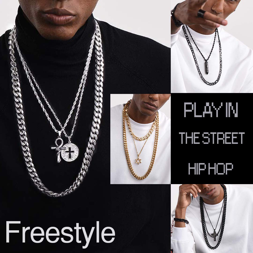 ChainsHouse Męski łańcuszek ze stali nierdzewnej naszyjniki pancerka splot skręcona lina / pszenica / pudełko / pozłacany / czarny metal platerowany 3 4 6 mm biżuteria unisex - obrazek 6