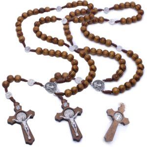 Drewniane koraliki różańcowe - ręcznie robiony katolicki różaniec dla mężczyzn i kobiet