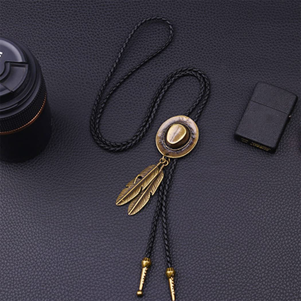 Plemienny pleciony naszyjnik Bohema Borsgye - ręcznie tkany choker z skóry dla kobiet i mężczyzn - obrazek 5