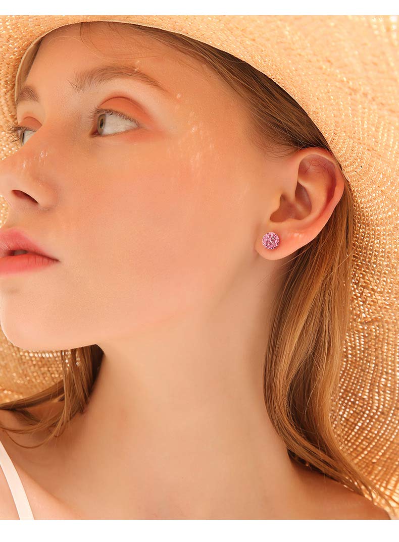 4 pary kolczyków ze srebra wysokiej próby 925, błyszczące, kryształowe - obrazek 3