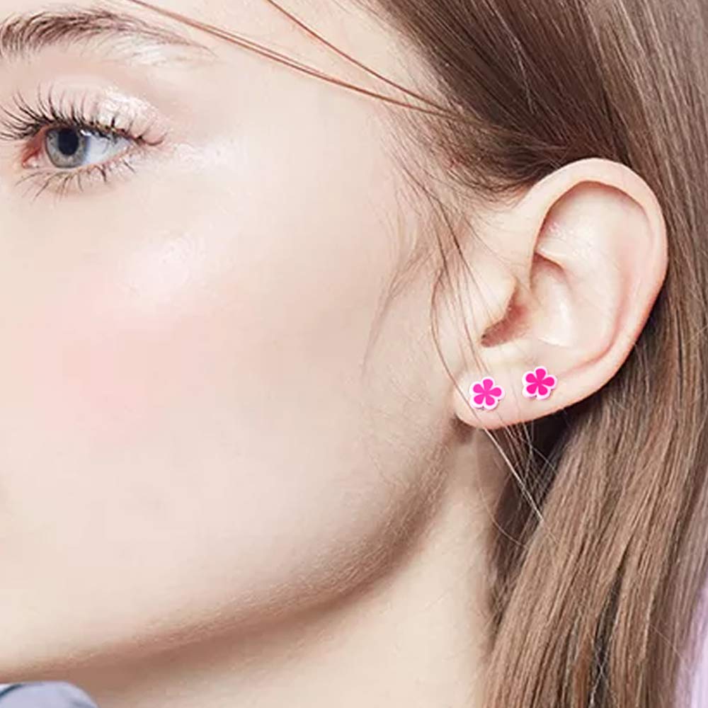 Zestaw 100 par hipoalergicznych kolczyków XiYee - ręcznie robione, mieszane kolory, urocze motywy dla dziewcząt - obrazek 7