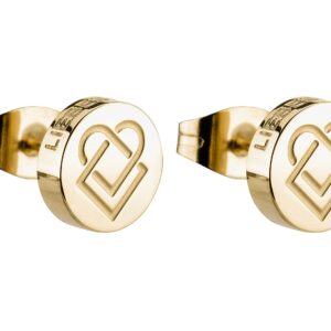 LIEBESKIND Damskie kolczyki ze stali nierdzewnej, błyszczące, złote, j