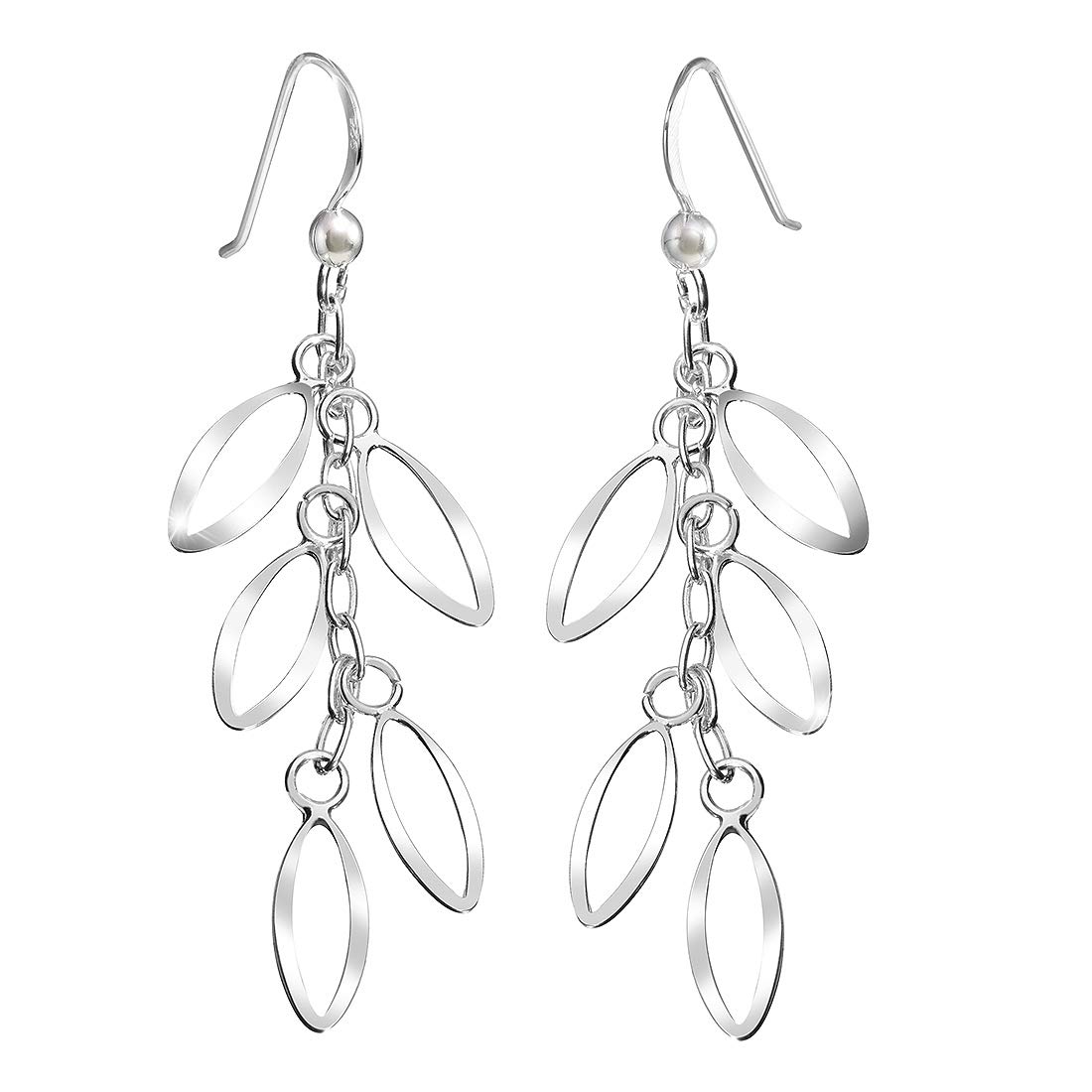 Eleganckie kolczyki długie krople z srebra 925 - biżuteria do uszu w pudełku #SO-33 - obrazek 4