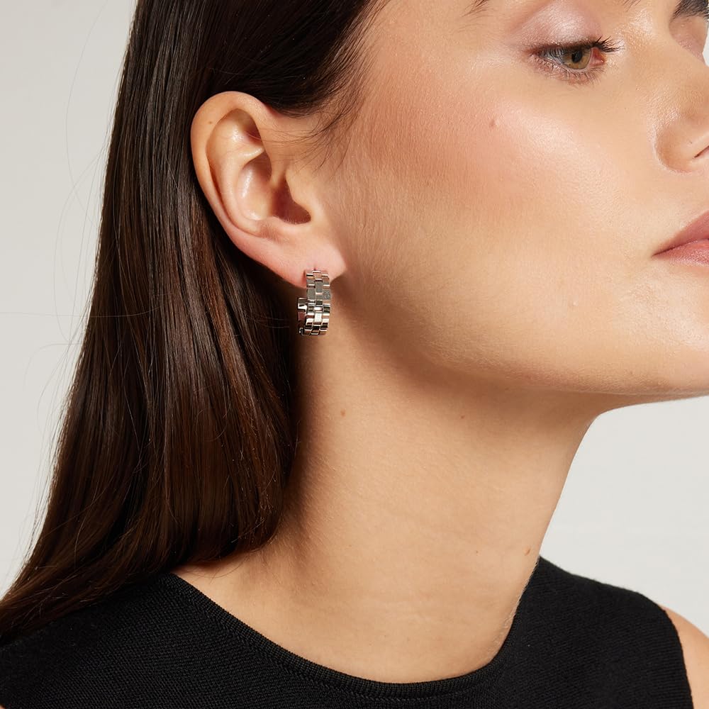 Calvin Klein Damska kolekcja GEOMETRIC Hoop Kolczyki Stal nierdzewna - - obrazek 5