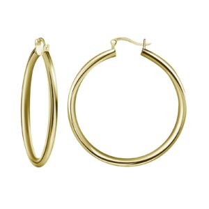 Yxyaolee 925 Sterling Silver Kobiece Kolczyki Hipoalergiczne Złote Kobiece Kolczyki Średnica 25/35/45/60mm