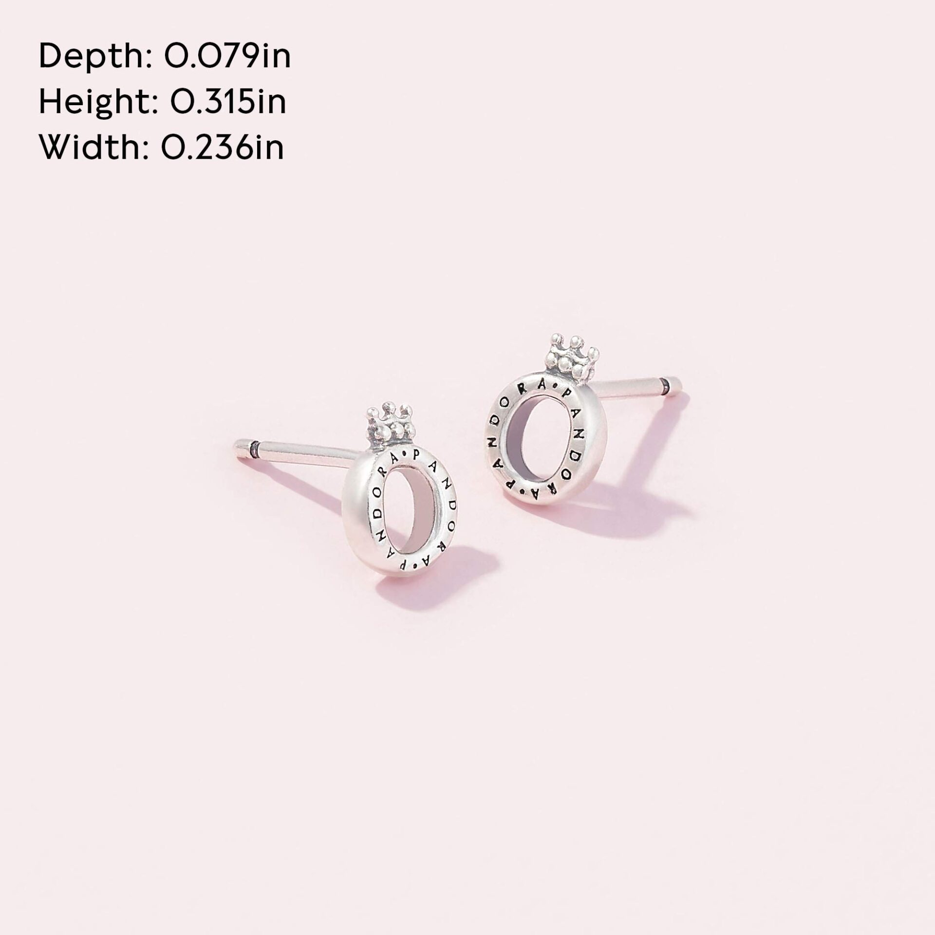 Eleganckie kolczyki PANDORA Corona O 298295 dla kobiet - srebro, korona, styl - obrazek 2