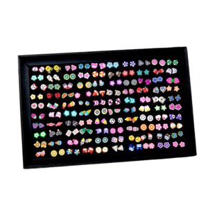 Zestaw 100 par hipoalergicznych kolczyków XiYee - ręcznie robione, mieszane kolory, urocze motywy dla dziewcząt