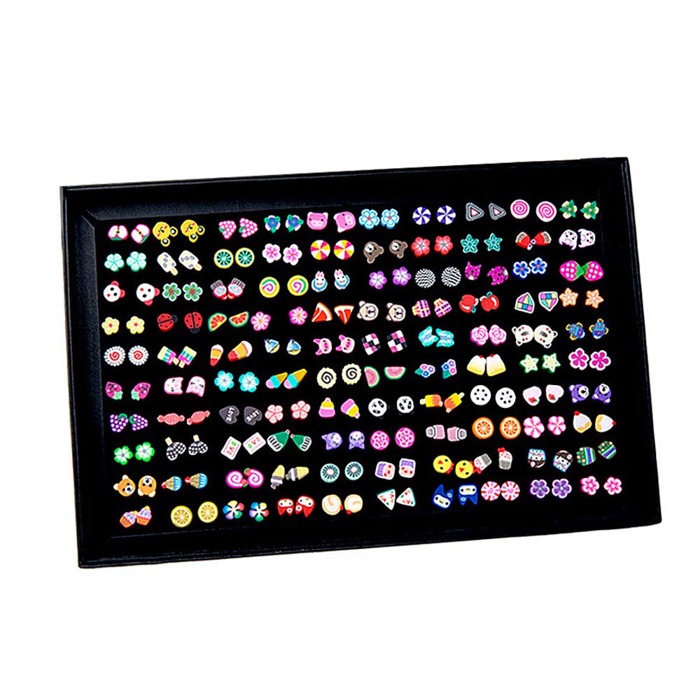 Zestaw 100 par hipoalergicznych kolczyków XiYee - ręcznie robione, mieszane kolory, urocze motywy dla dziewcząt