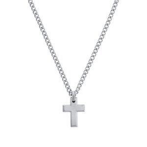 s.Oliver Naszyjnik męski z zawieszką w kształcie krzyża, zapakowany w