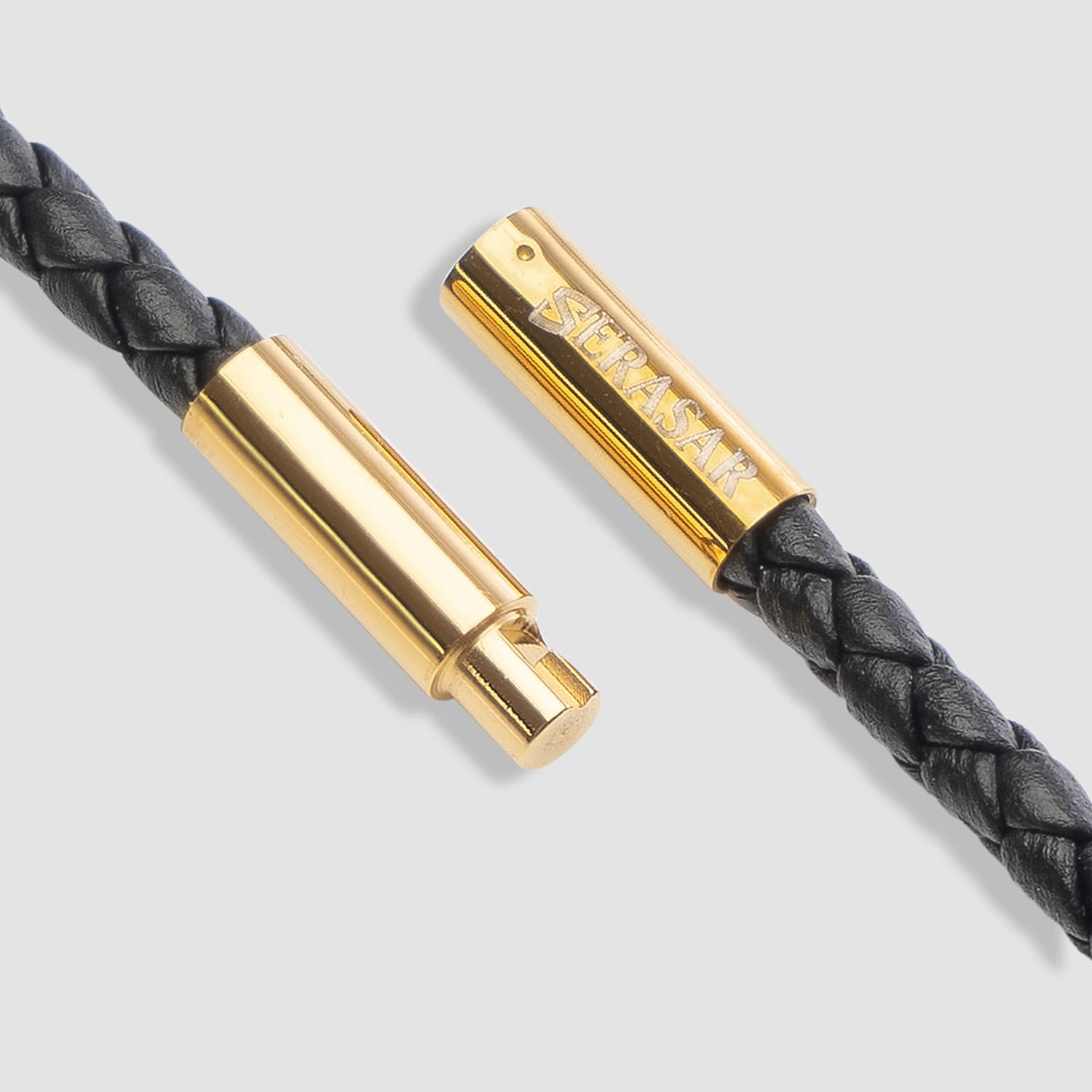 SERASAR - Męski Skórzany Naszyjnik z Zawieszką - Różne Kolory i Długoś - obrazek 5