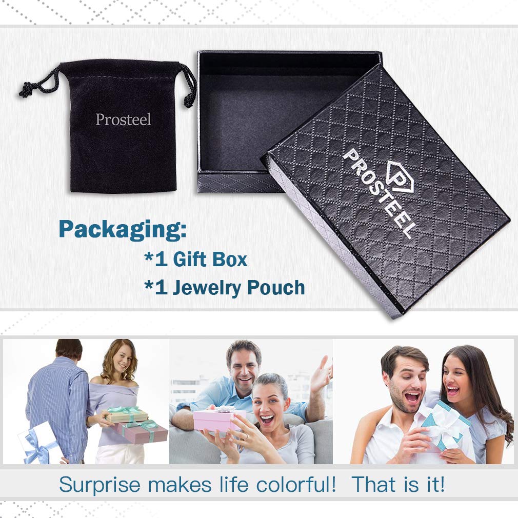 PROSTEEL Męski naszyjnik z rękawicą bokserską, rozmiar L/S, z łańcuszk - obrazek 2