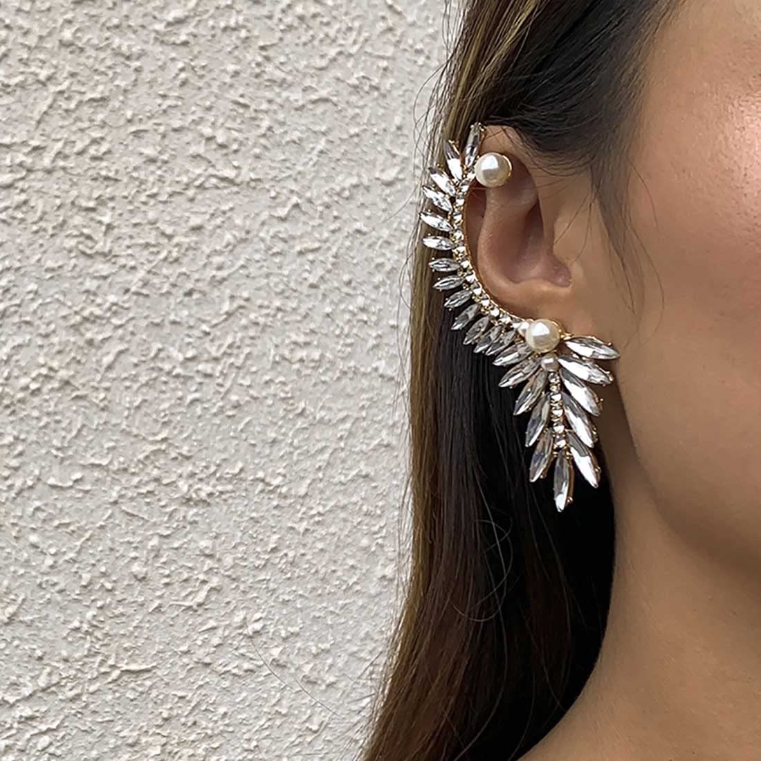 Gotyckie mankiety do uszu z kryształowymi cyrkoniami - idealne dla miłośniczek cosplayu! - obrazek 4