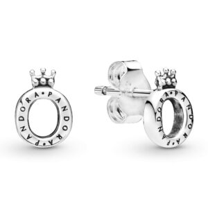 Eleganckie kolczyki PANDORA Corona O 298295 dla kobiet - srebro, korona, styl