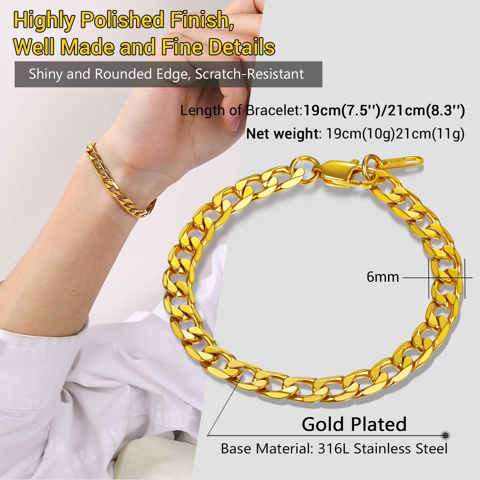 PROSTEEL Bransoletka męska, dostępny grawerunek, długość 19/21 cm, poz - obrazek 4