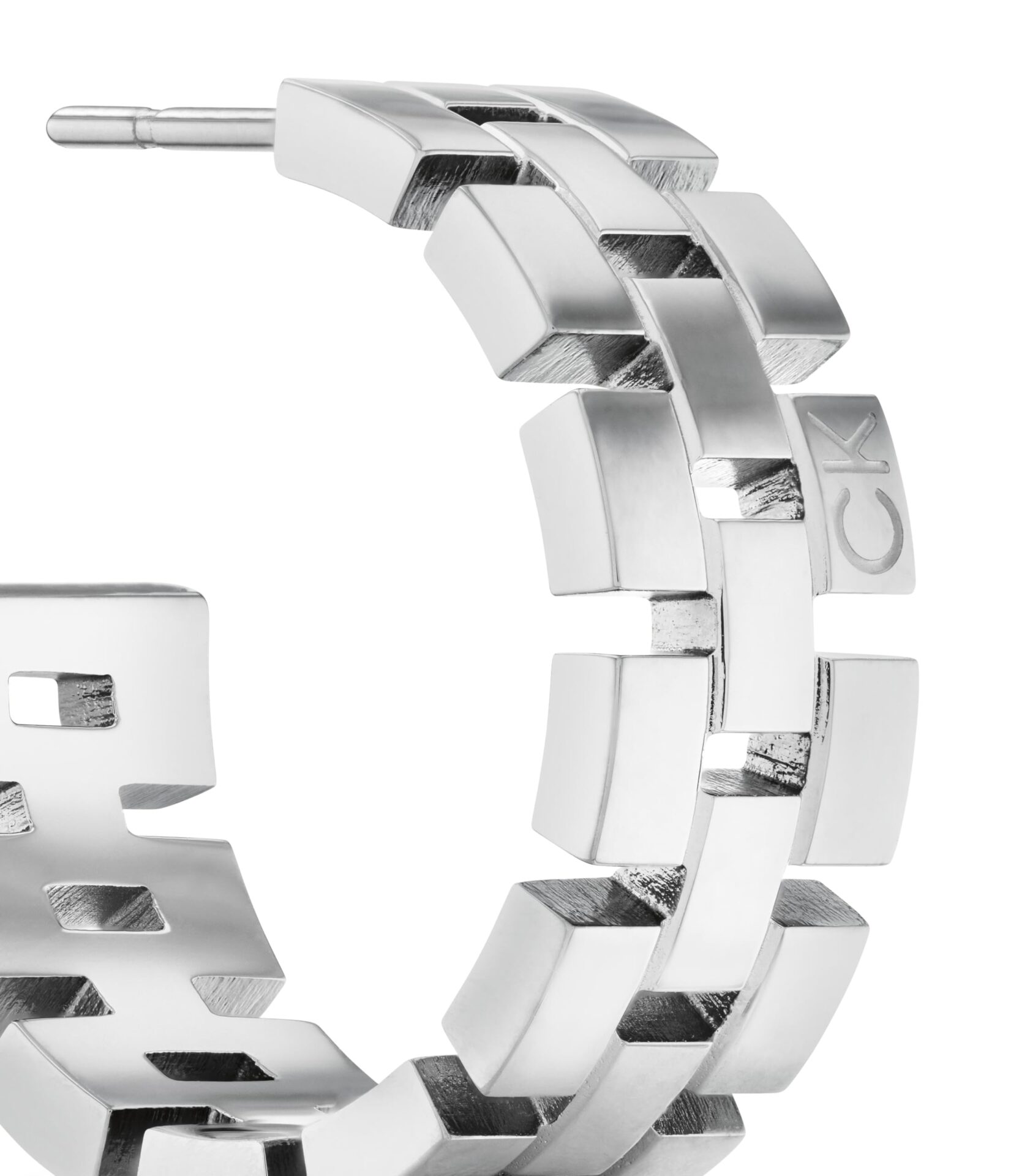 Calvin Klein Damska kolekcja GEOMETRIC Hoop Kolczyki Stal nierdzewna - - obrazek 6