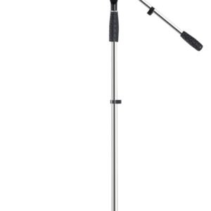 Pronomic MS-25C stojak na mikrofon z łamannicą (stabilny stojak na trzech nogach regulacja wysokości w zestawie gwint redukcyjny i zaciski kablowe chrom)