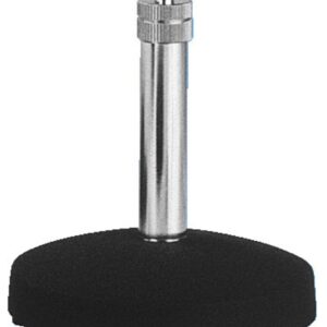 Statyw stołowy MONACOR MS-1 do mikrofonu - Chrom/Czarny, 16 mm, 9 mm - Solidna konstrukcja i elegancki design