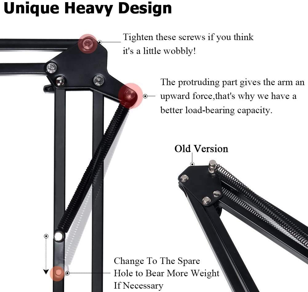 HAUEA Regulowany statyw do mikrofonu - obrazek 9