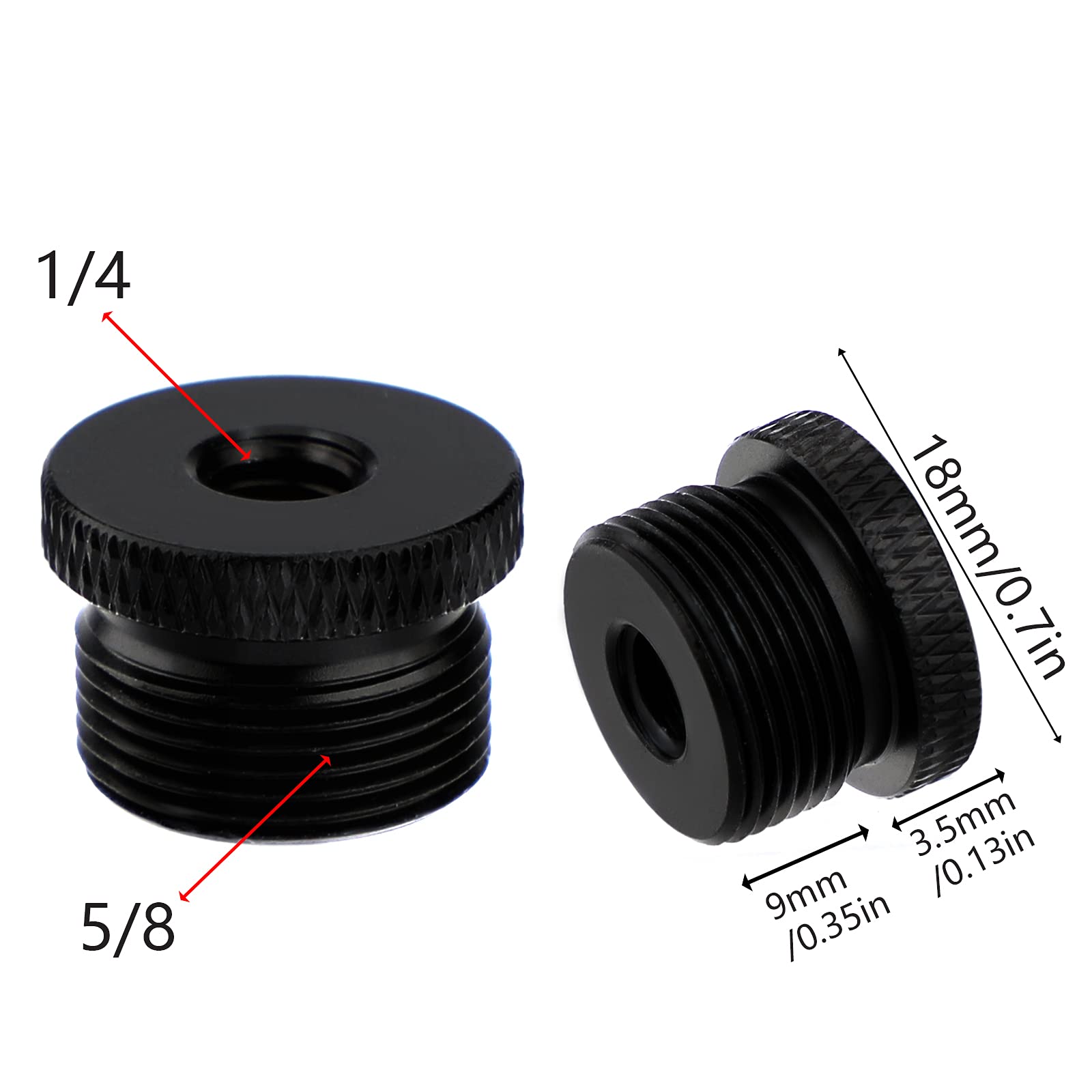 SAVITA 2 Szt.Adapter Do Statywu Mikrofonowego 1/4 Zenski Na 5/8 Meski - obrazek 5