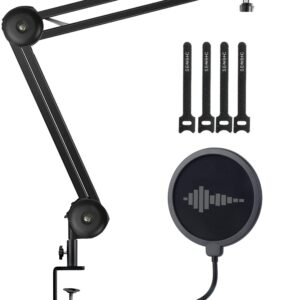Profesjonalny uchwyt mikrofonowy SENSIC SA-10 z 360° dźwignią obrotową i adapterem 3/8 do 5/8 - idealny do redukcji szumów, koloru czarnego