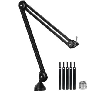Boom Arm pro - 3/8 5/8 ulepszony stojak na mikrofon biurkowy z zabezpi