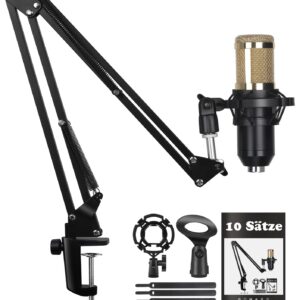 Profesjonalne ramię mikrofonu SUMKUMY z regulacją i ochroną pop adapterem - idealne do studia telewizyjnego, kompatybilne z Blue Yeti, Auna Snowball Nano