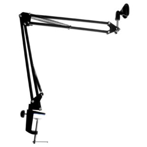 Uniwersalny składany wysięgnik mikrofonowy z nożycowym ramieniem do studia - idealny do zawieszenia mikrofonu podczas audycji