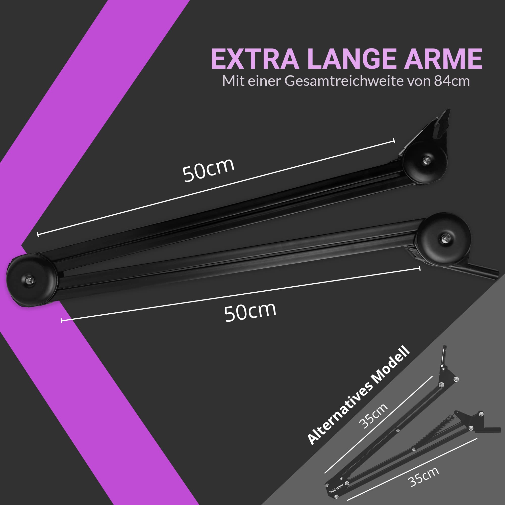 Profesjonalny uchwyt mikrofonowy SENSIC SA-10 z 360° dźwignią obrotową i adapterem 3/8 do 5/8 - idealny do redukcji szumów, koloru czarnego - obrazek 8