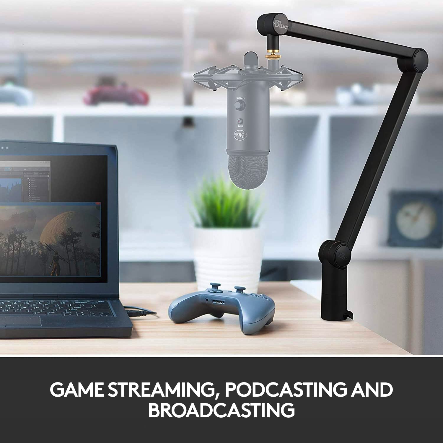 Zawieszka mikrofonowa Blue Compass 989000517 Premium z zarządzaniem kablami (czarny) - obrazek 4