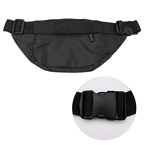 Torba na pasek duża pojemność 4 kieszenie zapinane na zamek błyskawiczny wodoszczelna torba na biodra damska i męska torba na brzuch do uprawiania sportu podróży wędrówek (czarna) - obrazek 7