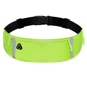 Torebka do Biegania Sportowy Talii Kobiet i Mężczyzna Pas do Biegania Telefonu Komórkowego Regulowany Elastyczny Moda Talii Stylowa Torba Do Biegania FitnessBieganie Jazda Na Rowerze i Podróży Zielony