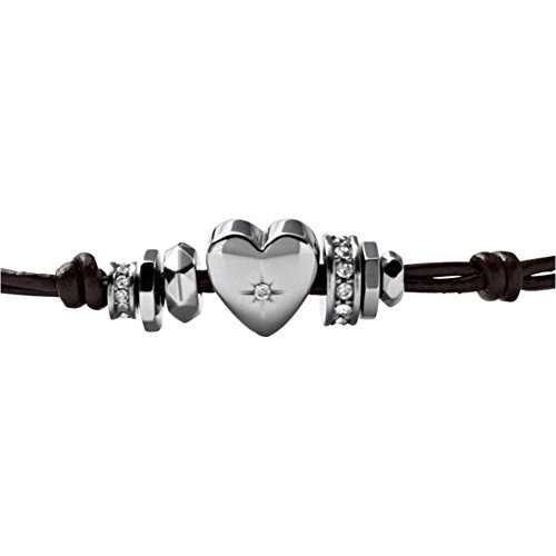 Elegancka bransoletka Fossil JF00116040 - 16.5 cm, kolor czarny/srebrny - obrazek 3