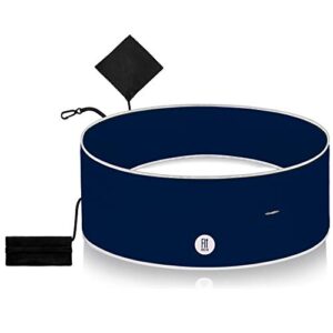 FitFeelsFun Szeroki pas - pas sportowy do biegania z wodoodporną kieszeńą wewnętrzną - pas na pieniądze telefon komórka do biegania torebka na brzuch sportowy pas kieszeń saszetka