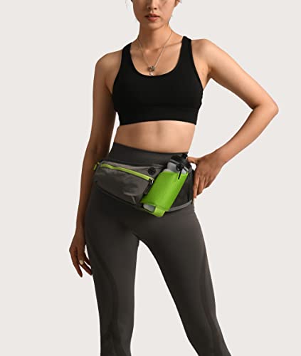 Pas do biegania z uchwytem na butelkę wody torba na talię RUMANLE z przedłużaczem RUMANLE-GREEN One Size - obrazek 6