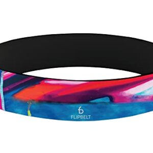 FlipBelt Pasek do biegania na zamek błyskawiczny do telefonu i małych akcesoriów torba na talię do ćwiczeń dla kobiet i mężczyzn S akryl lato