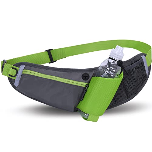 Pas do biegania z uchwytem na butelkę wody torba na talię RUMANLE z przedłużaczem RUMANLE-GREEN One Size - obrazek 2