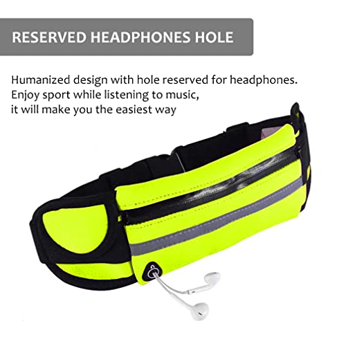 Pas do biegania Mężczyzna Kobieta Sportowa Neopren Wodoodporny Unisex Kieszenie Odblaskowe Paski Torba Sportowa Kobieta Mężczyzna Torba Do Biegania Kącik Mężczyzna Kobieta Bieganie Żółty - obrazek 6