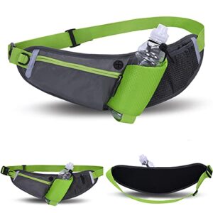 Pas do biegania z uchwytem na butelkę wody torba na talię RUMANLE z przedłużaczem RUMANLE-GREEN One Size