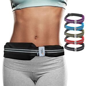 sport2people Running Belt - bieganie torba na pasek dla mężczyzn i kobiet - pasek do biegania torba na brzuch do iPhone X 7 8 11 12. Sportowa torba biodrowa ręce jogging bieganie - odblaskowy pasek