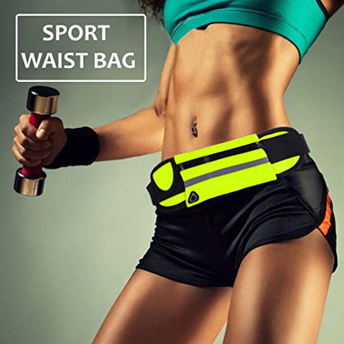 Pas do biegania Mężczyzna Kobieta Sportowa Neopren Wodoodporny Unisex Kieszenie Odblaskowe Paski Torba Sportowa Kobieta Mężczyzna Torba Do Biegania Kącik Mężczyzna Kobieta Bieganie Żółty - obrazek 2