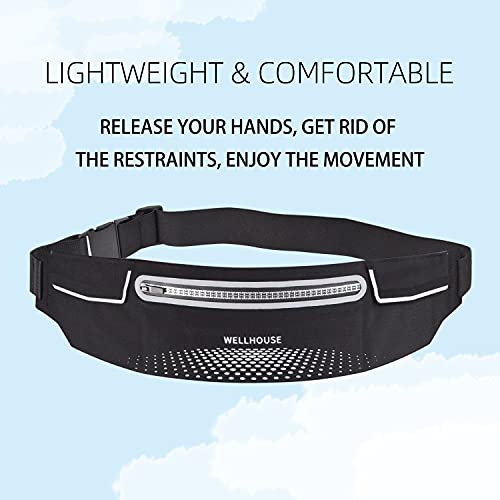 Pasy do biegania dla kobiet Mężczyźni Wodoodporny Odblaskowy wąski pas do biegania Saszetka nerka na piesze Portfele bez użycia rąk Saszetka biodrowa Torba na telefon Pomieści wszystkie telefony - obrazek 2